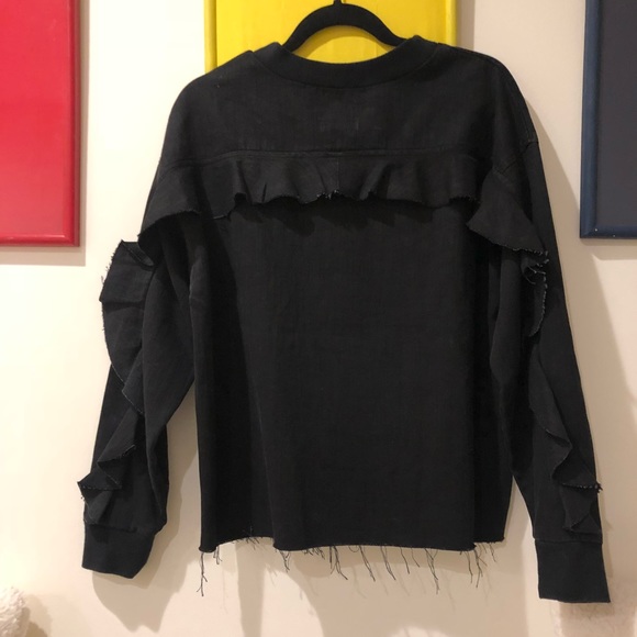 Zara Denim ruffle top - Picture 4 of 8